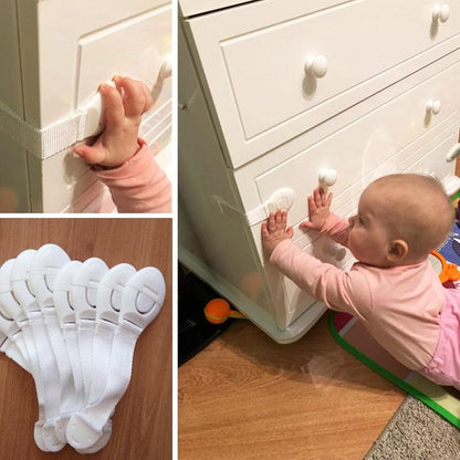 (Pack of 6) Child Safety Lock Baby Child Safety Care Plastic Lock