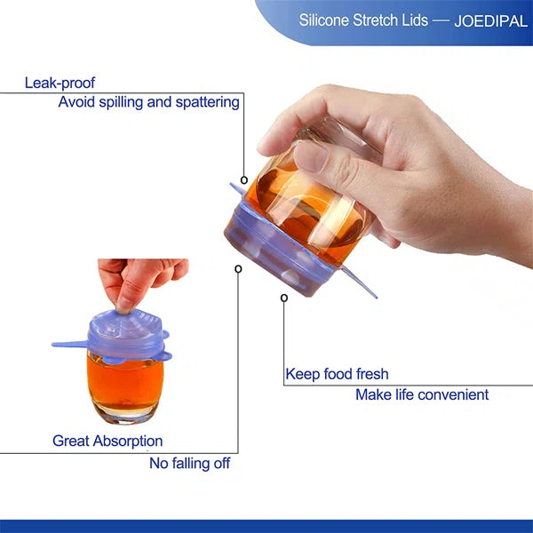6pcs set Silicone Lid Spill Stopper