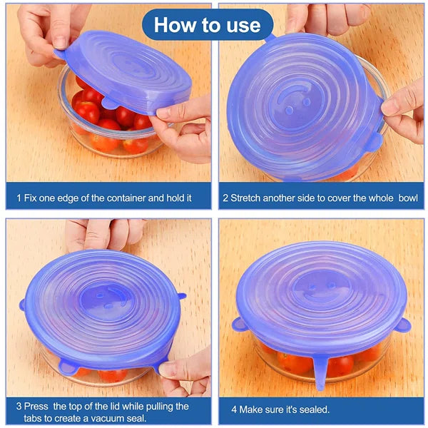 6pcs set Silicone Lid Spill Stopper