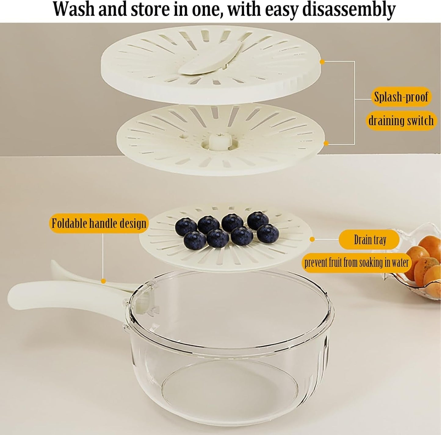 Kitchen Fruit Drainage Basket