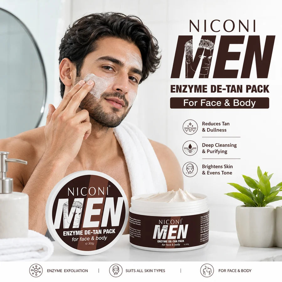 Niconi Men Enzyme De-Tan Pack For Face & Body