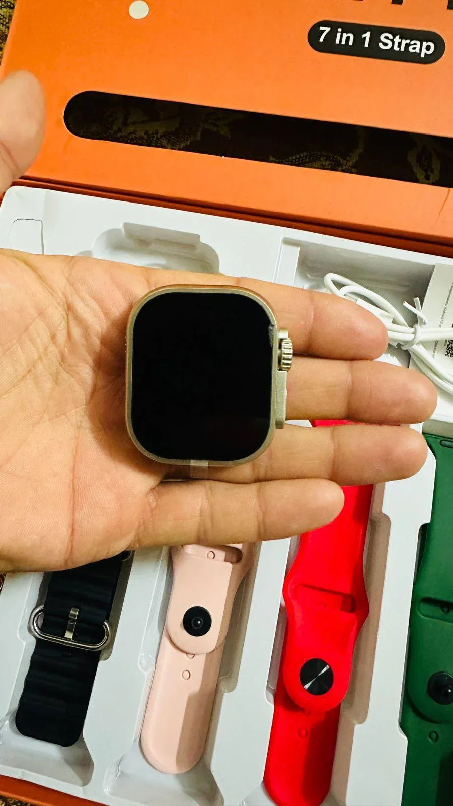 7 in 1 Ultra Smart Watch With 7 Straps And Wireless Charger With Free Delivery - PalmShop