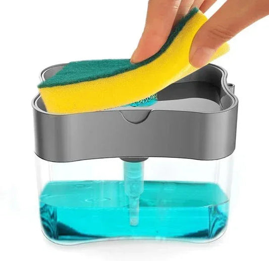 2 in 1 Premium Quality Plastic Soap Dispenser & Sponge Holder Pump (Free Delivery) - PalmShop