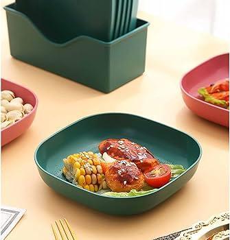 10Pcs Modern Simple Dinner Plates with Stand - PalmShop