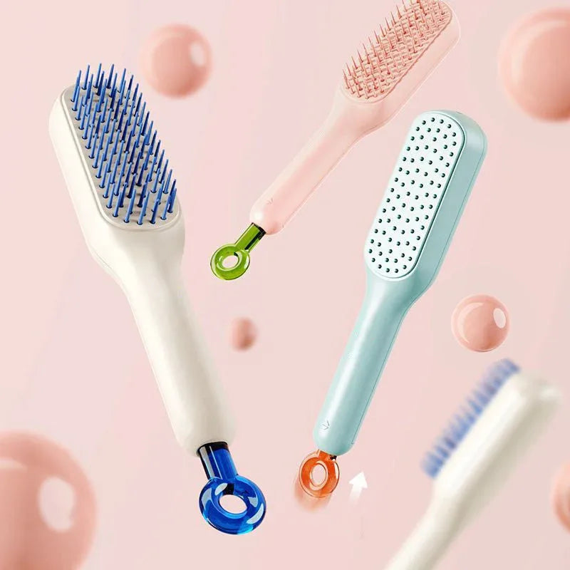 Self-Cleaning Anti-Static Hair Brush - PalmShop