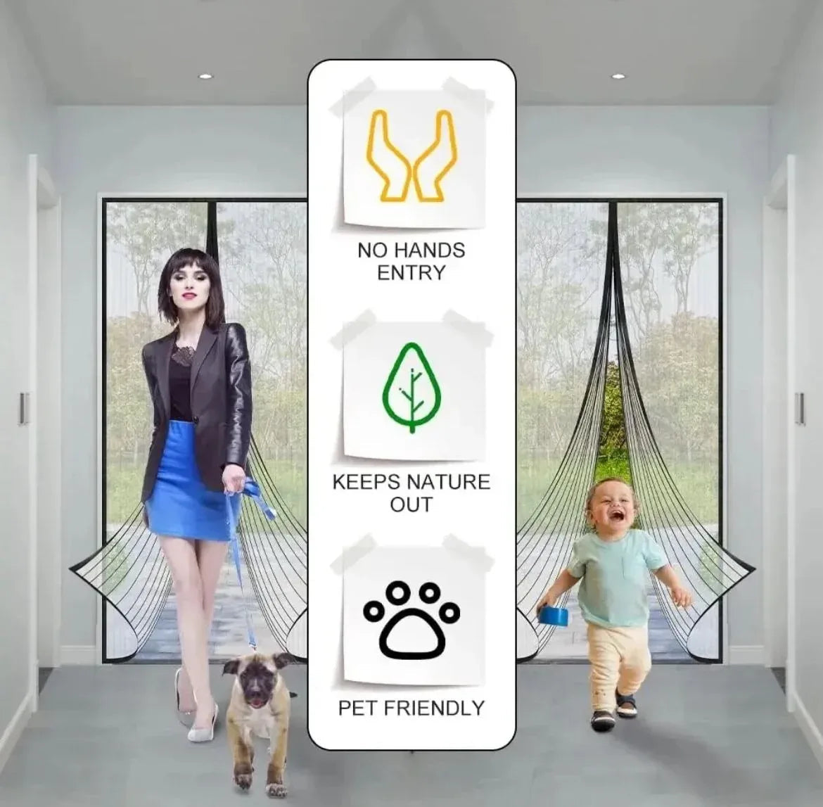 Lets Fresh Air In Magnetic Curtain - PalmShop